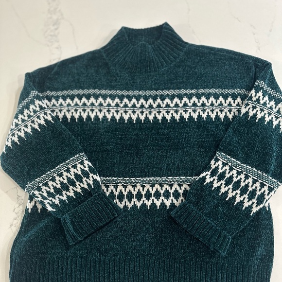 Super soft velvet emerald green sweater Christian Siriano New York Size:Large - Picture 6 of 6